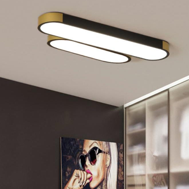 26-Inch Round LED Ceiling Light with 3 Color Modes, Modern Low-Profile Fixture for Bedroom Living Room Hallway Office Kitchen Bathroom, Iron | Thomler
