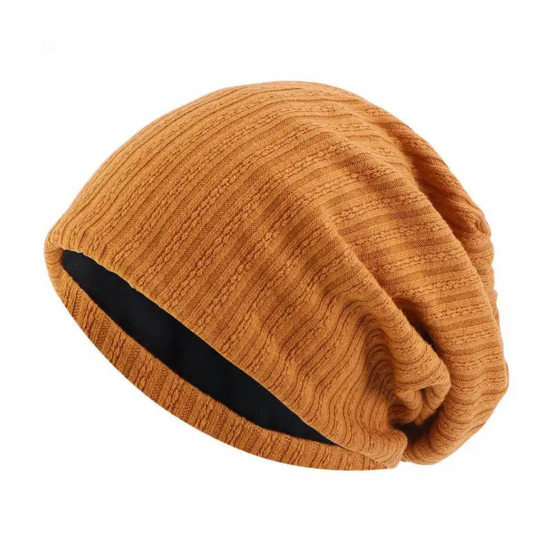 Textured Knit Beanie – Soft Cotton-Blend Winter Cap for Men & Women, One Size Fits All