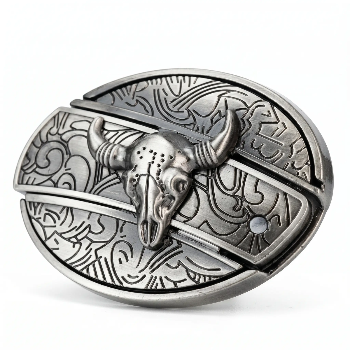 Westers gegraveerd accessoire van zinklegering voor riemen van 3,8 cm met verborgen gereedschap voor heren | Rodeo Ranch Rider-kleding