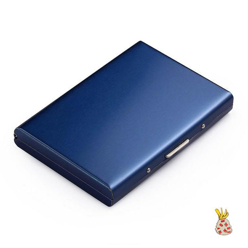 Slanke metalen kaarthouder met RFID-blokkeringstechnologie voor creditcards en contant geld