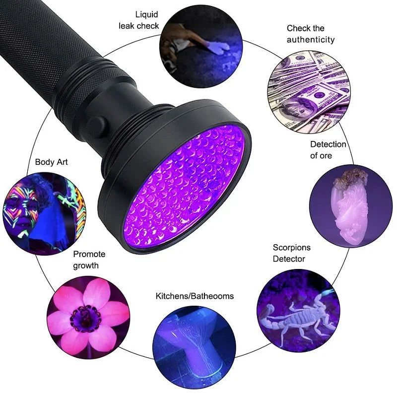 Linterna UV para detección de chinches y buscador de manchas