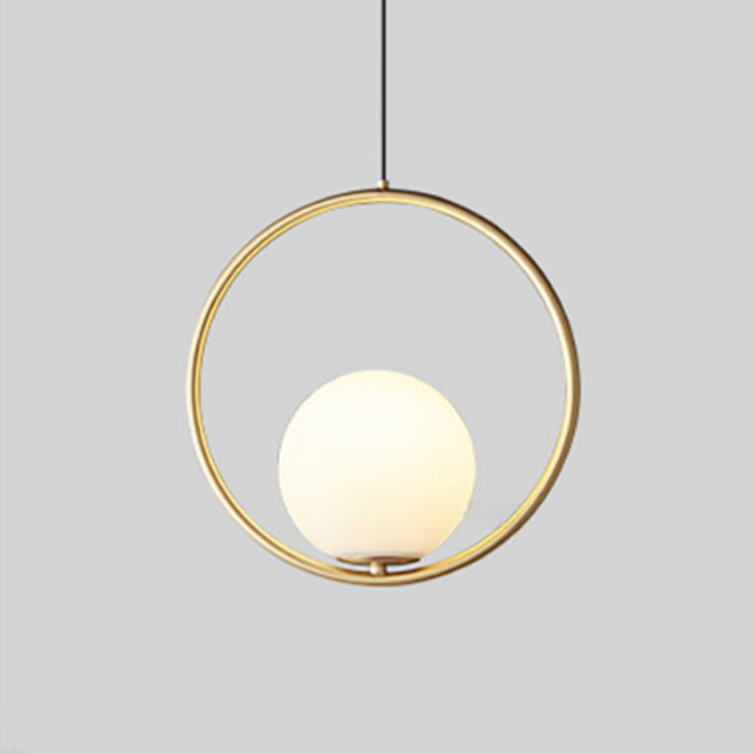 Glazen hanglamp met metalen frame voor kookeiland eetkamer eigentijdse plafondverlichting moderne hanglamp | Thomler
