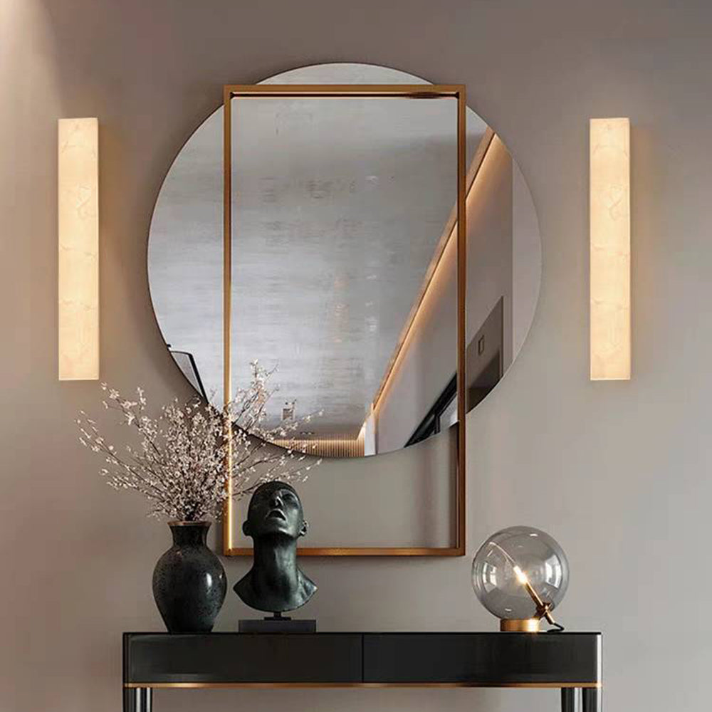 Outdoor LED Sconce Resin Vertical Design 24 in Weatherproof Patio Entry Porch Fixture Modern Exterior Lighting for Home Walkways | Thomler