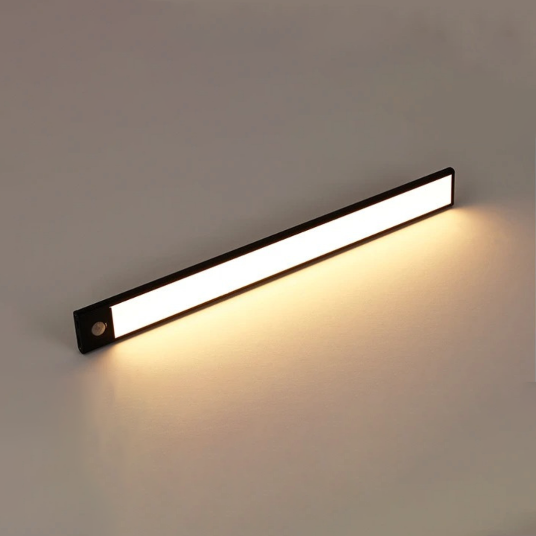 Bewegingssensor LED-onderkastverlichting, oplaadbare magnetische strip, batterijgevoed, draadloze verlichtingsbalk voor keuken, kast, voorraadkast, hal | Thomler