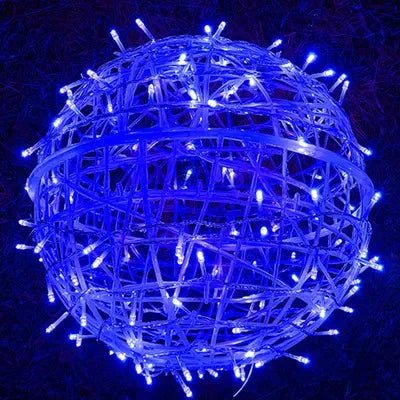 Woven LED Globe Light 8 Inch Weatherproof Hanging Outdoor Sphere for Patio Yard Deck Party String Linkable Ambient Glow | Thomler