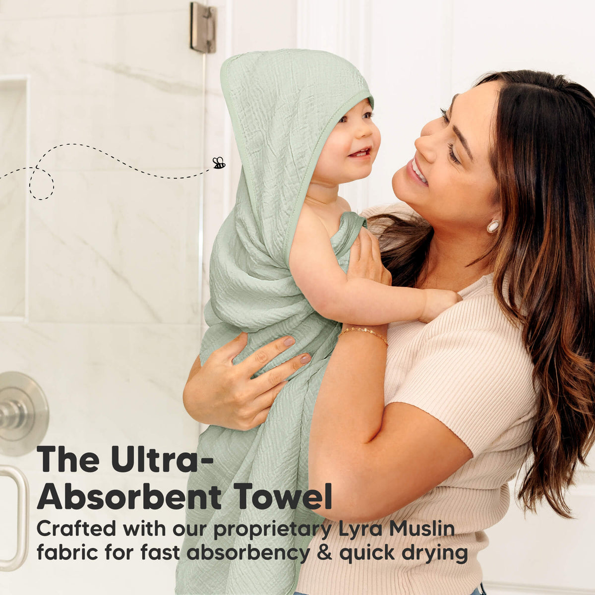 2-Pack Baby Muslin Hooded Towels