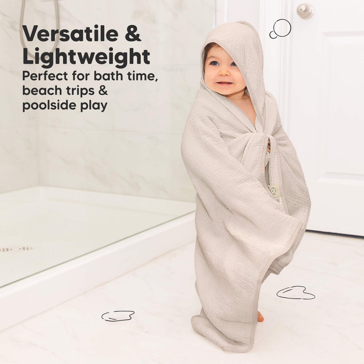 2-Pack Baby Muslin Hooded Towels