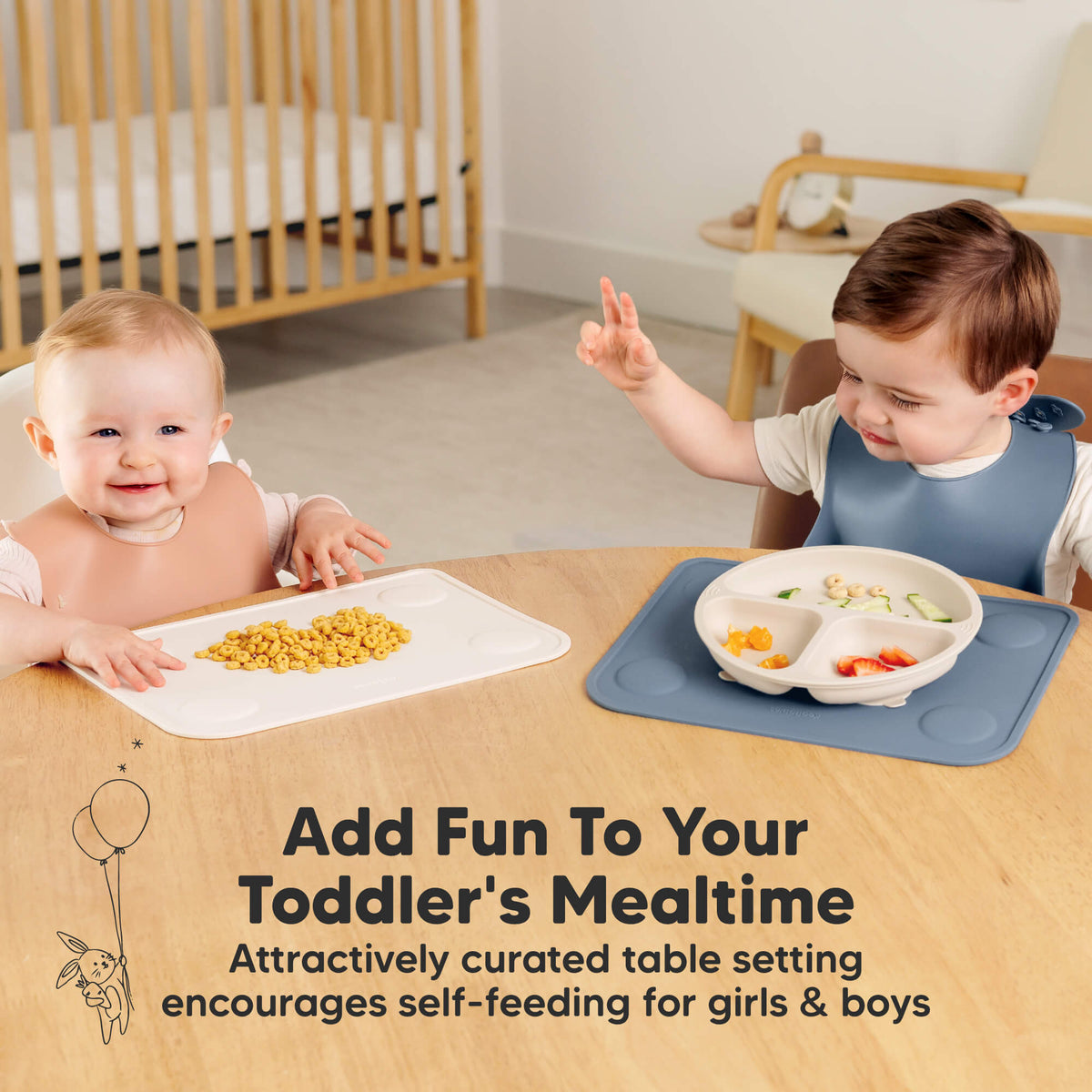 2-Pack Baby Silicone Placemats
