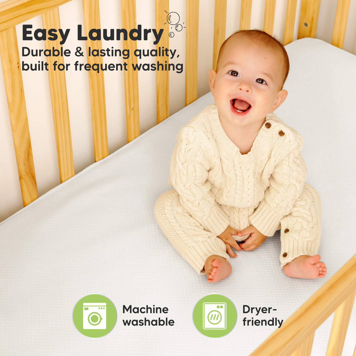 2-Pack Waterproof Crib Mattress Protector