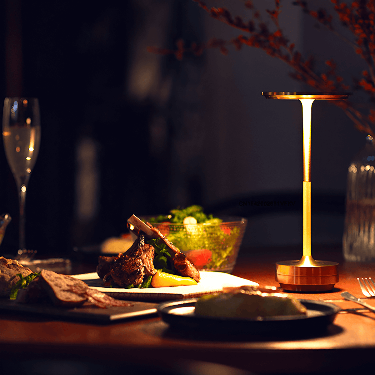 Rechargeable Touch Table Lamp Portable Cordless Dimmable LED Light for Bedside Nightstand Restaurant Dining Indoor Outdoor Patio | Thomler