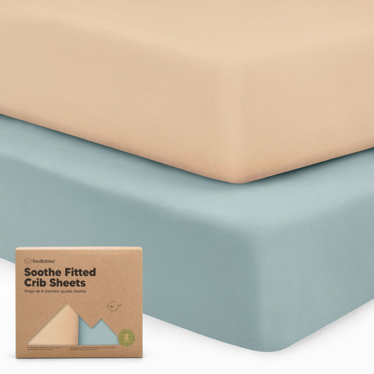 2-Pack Jersey Cotton Fitted Crib Sheets