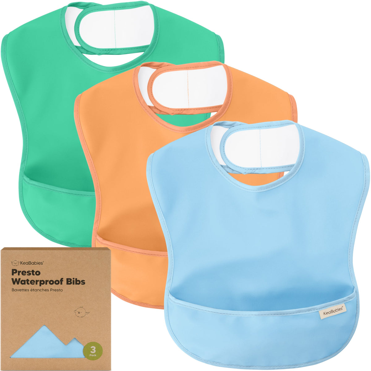 3-Pack Waterproof Baby Bibs