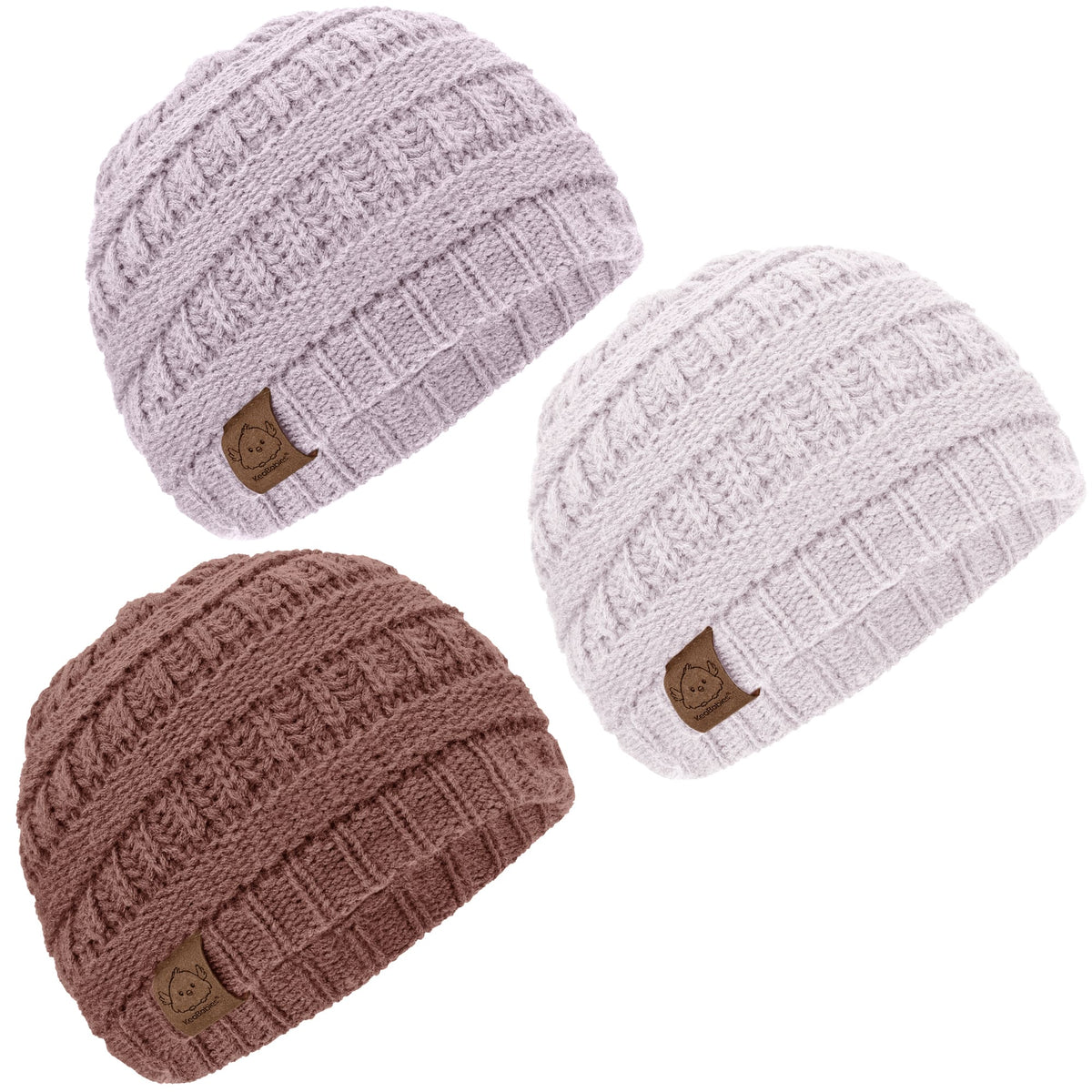 3-Pack Stretchy Baby Beanies