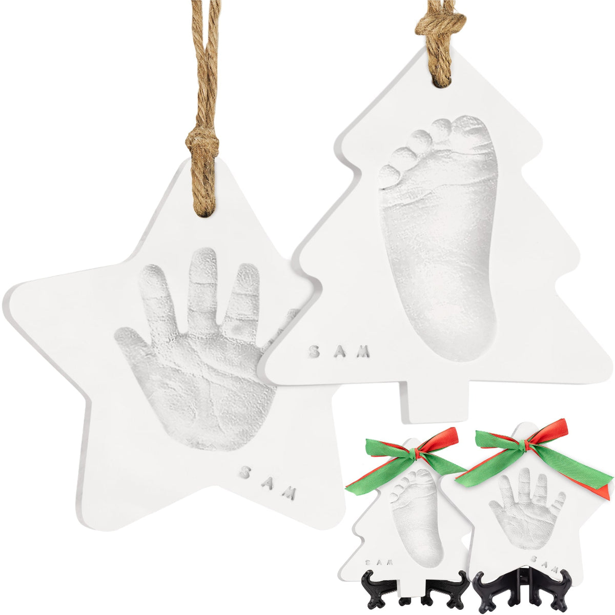 Kit de recuerdo con huella de arcilla para bebé