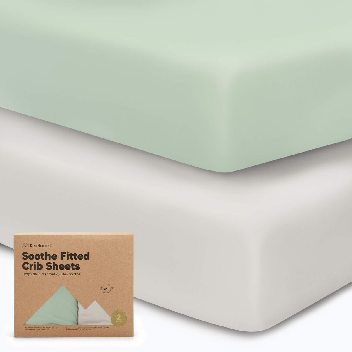 2-Pack Jersey Cotton Fitted Crib Sheets
