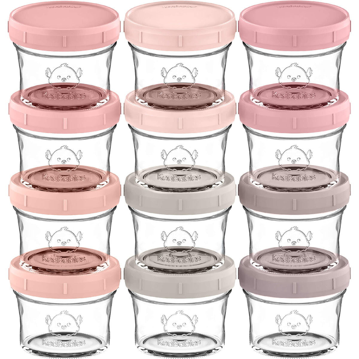 12-Pack Glass Baby Food Jars
