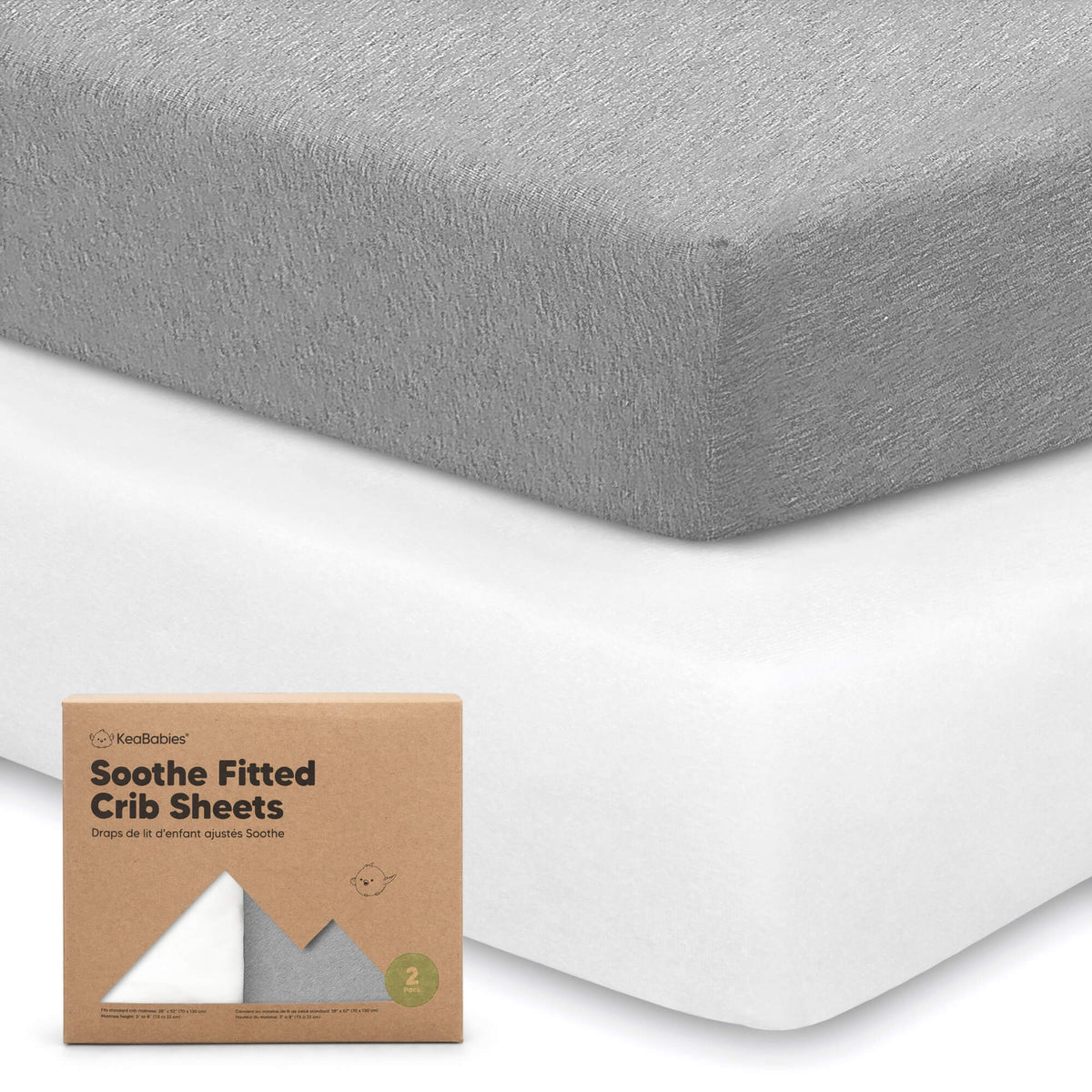 2-Pack Jersey Cotton Fitted Crib Sheets