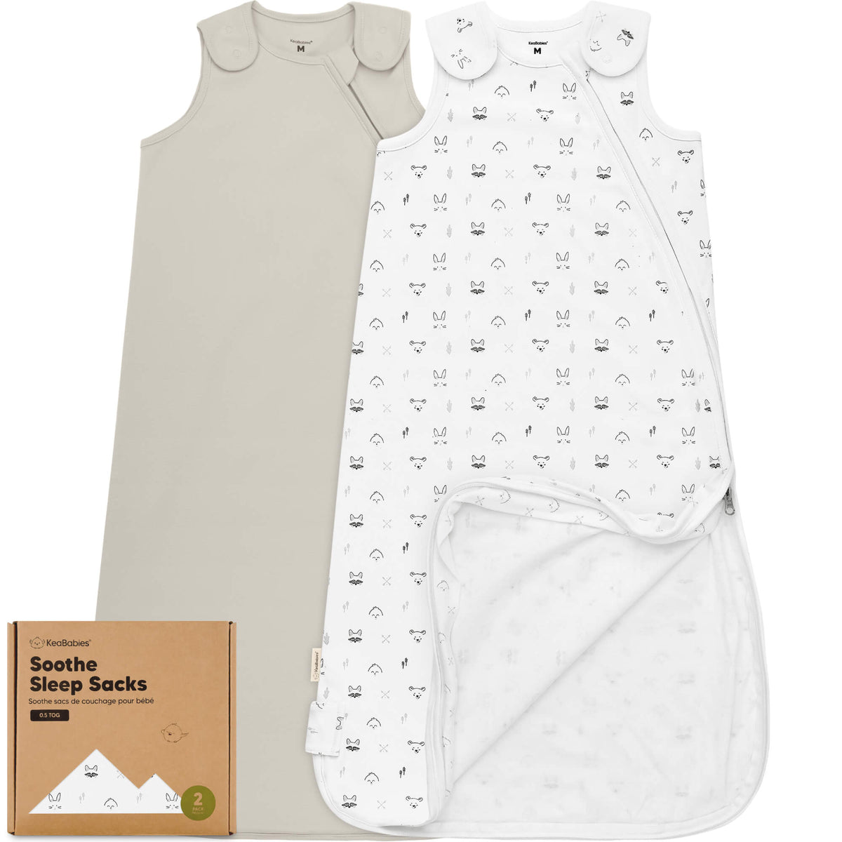 2-Pack Baby Sleep Sacks (0.5 TOG)