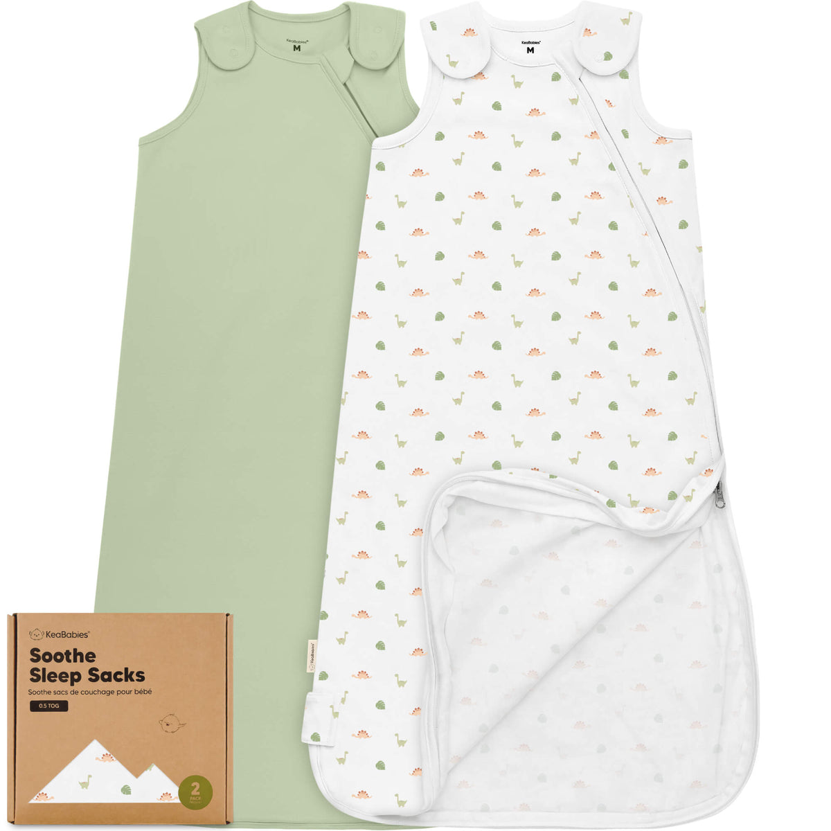 2-Pack Baby Sleep Sacks (0.5 TOG)