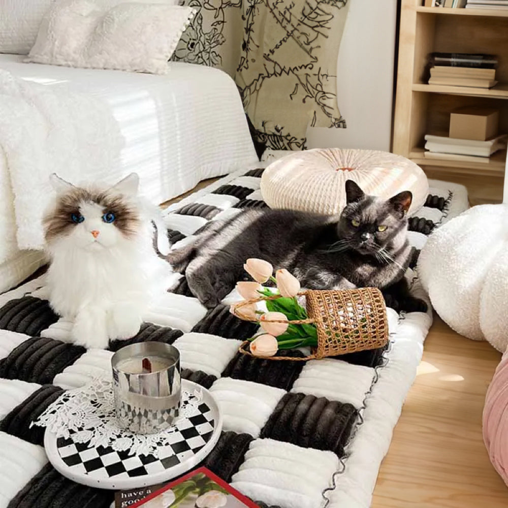 Chenille Deken voor Huisdieren met Antislip-onderzijde – Pluche Meubelbeschermer voor Honden & Katten – Wasbare Bankhoes