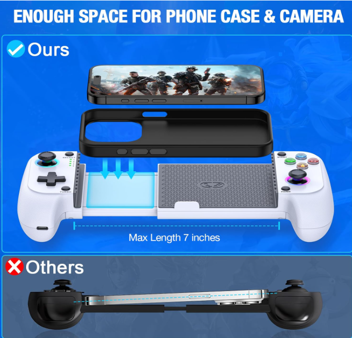 Kabelloser mobiler Game-Controller mit Smartphone-Halterung