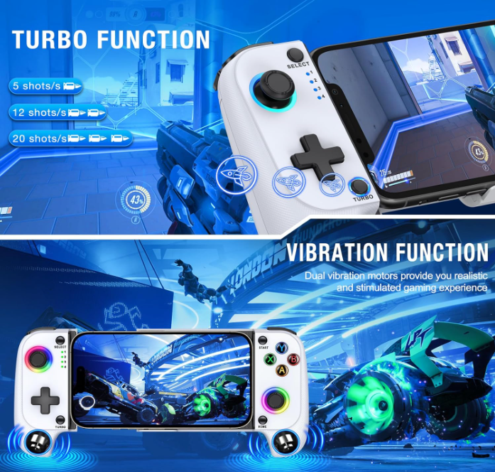 Wireless Mobile Game Controller with Phone Clip