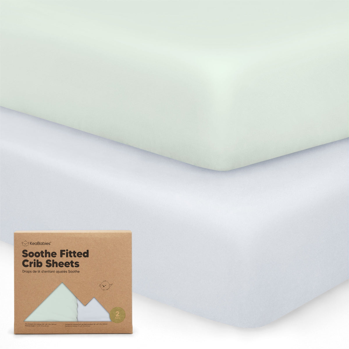 2-Pack Jersey Cotton Fitted Crib Sheets