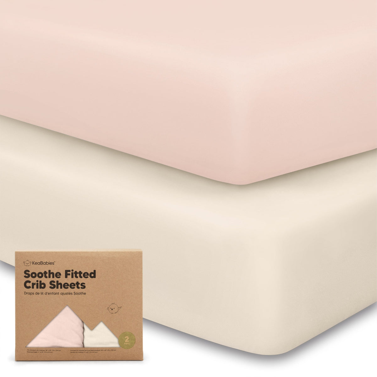 2-Pack Jersey Cotton Fitted Crib Sheets