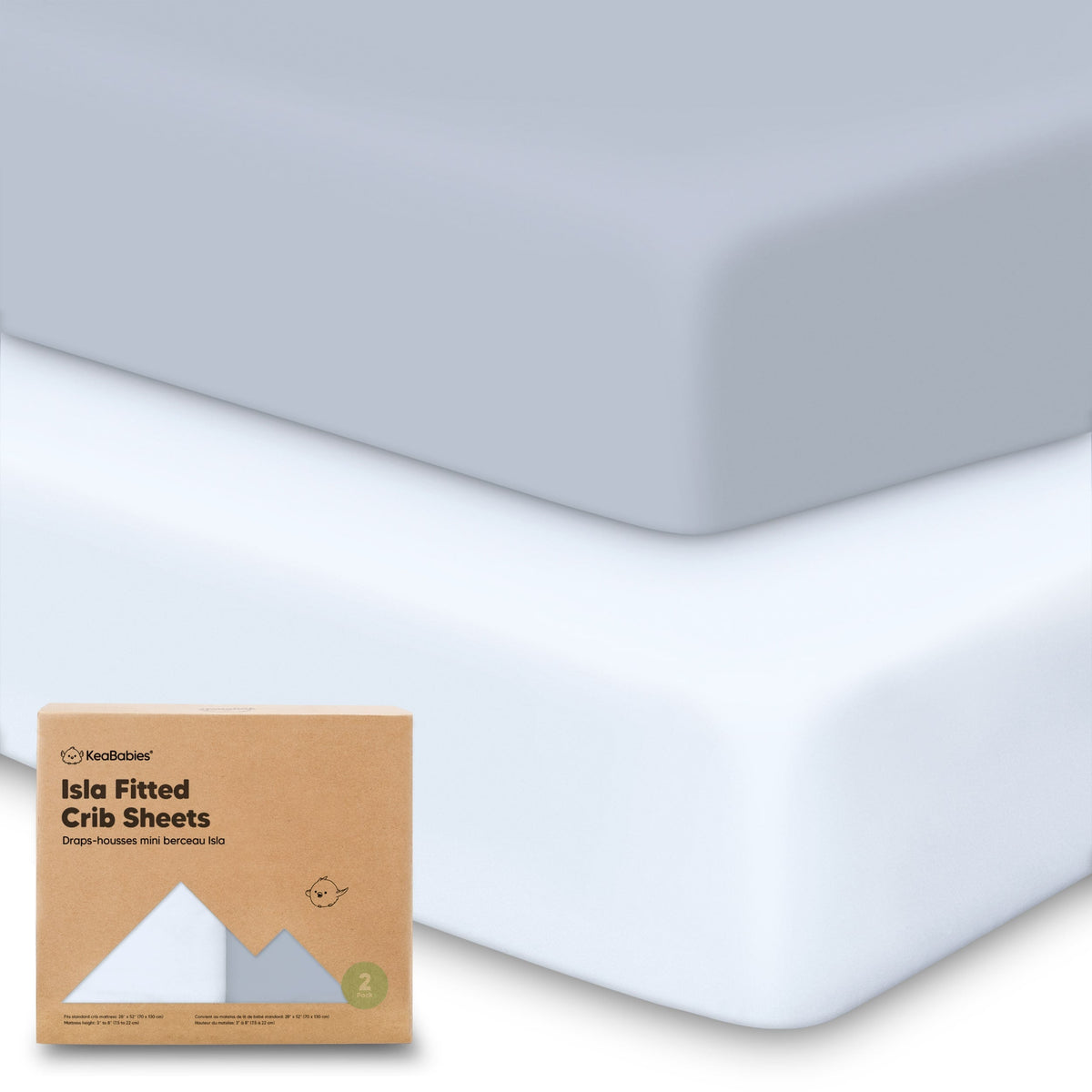 2-Pack Bamboo Fitted Crib Sheets