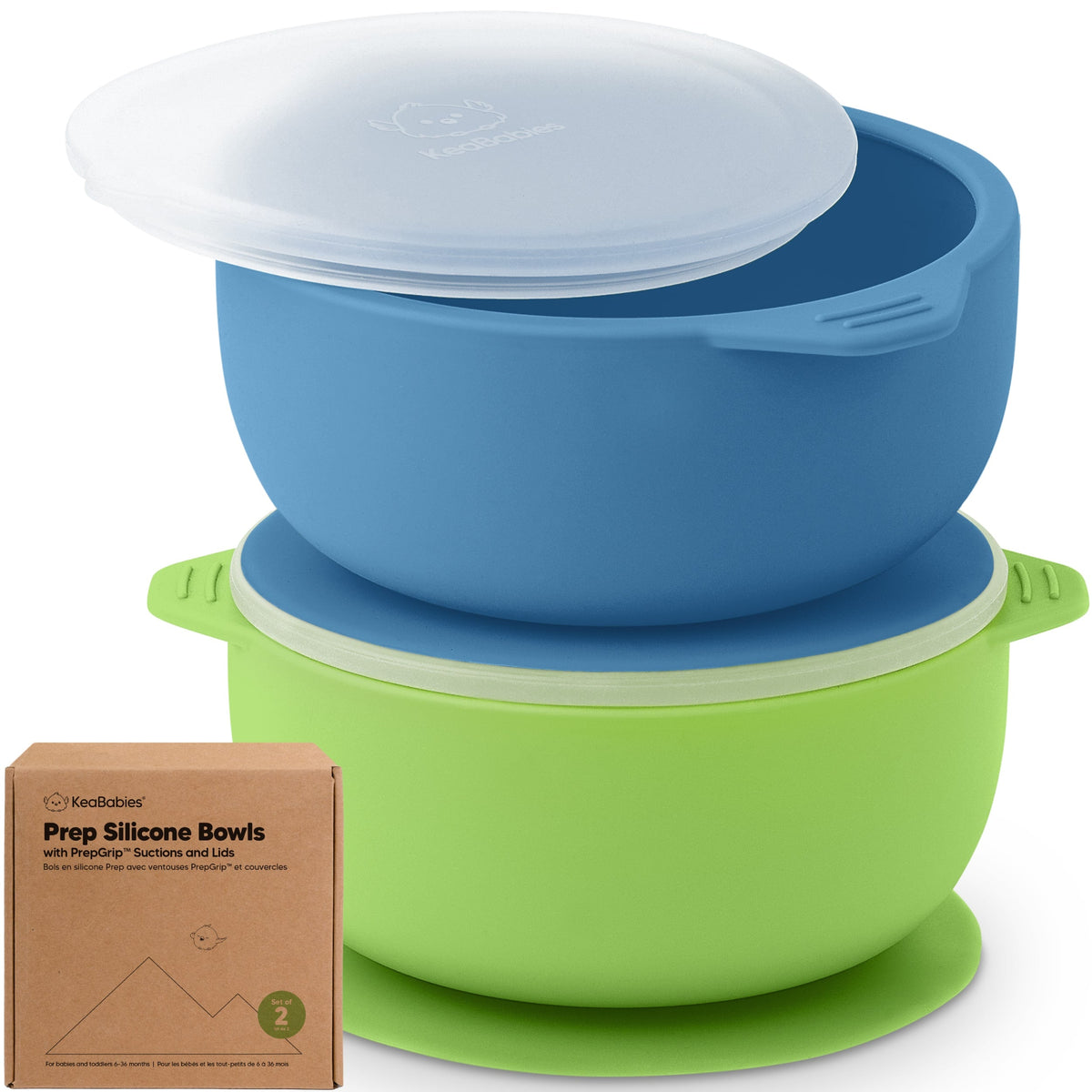 2-Pack Baby Silicone Suction Bowls