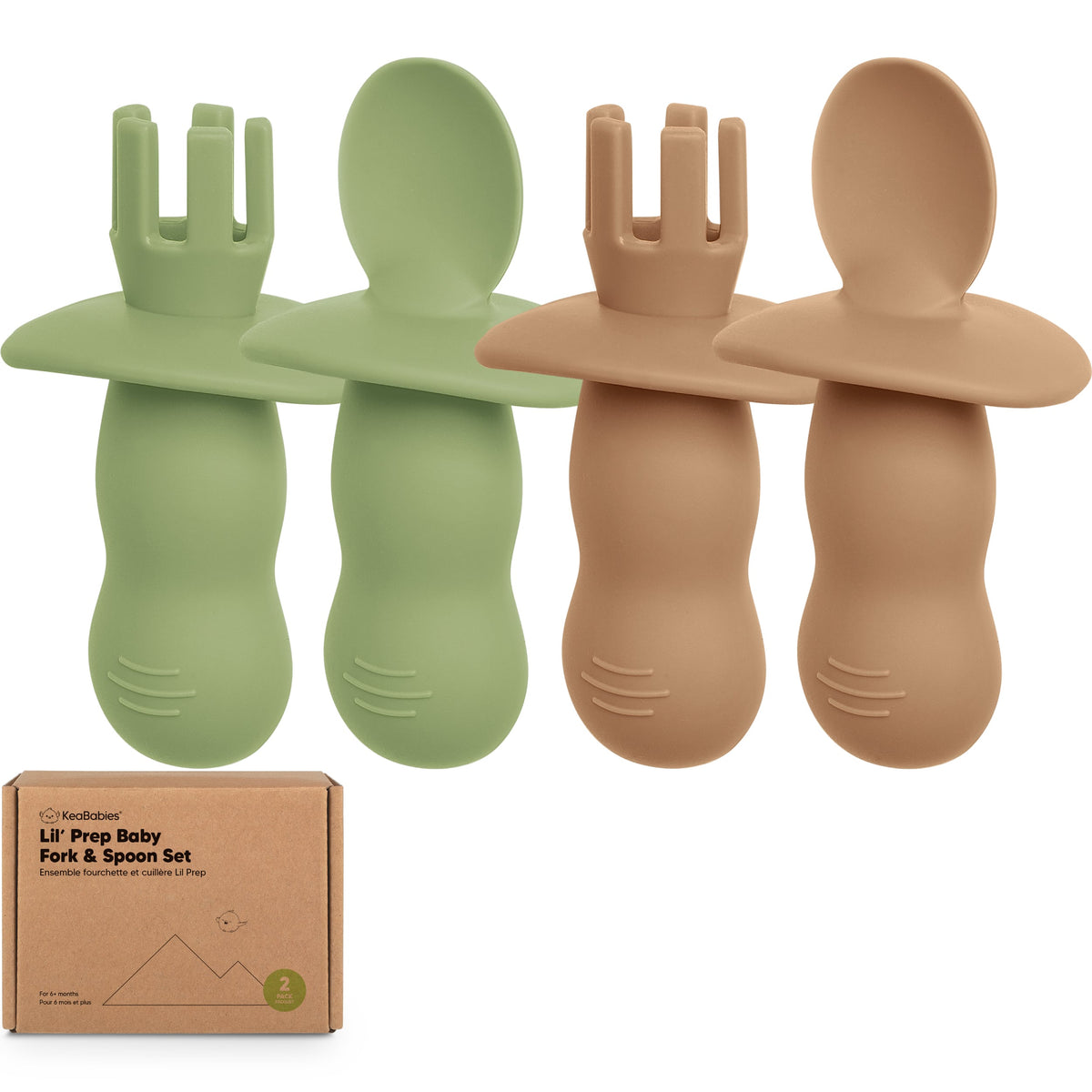 Juego de 2 tenedores y cucharas para bebé