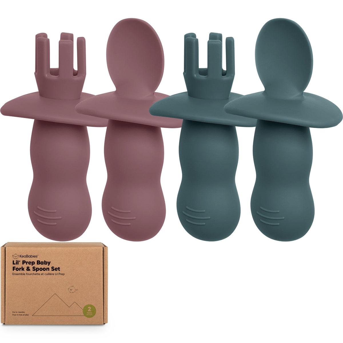 Juego de 2 tenedores y cucharas para bebé