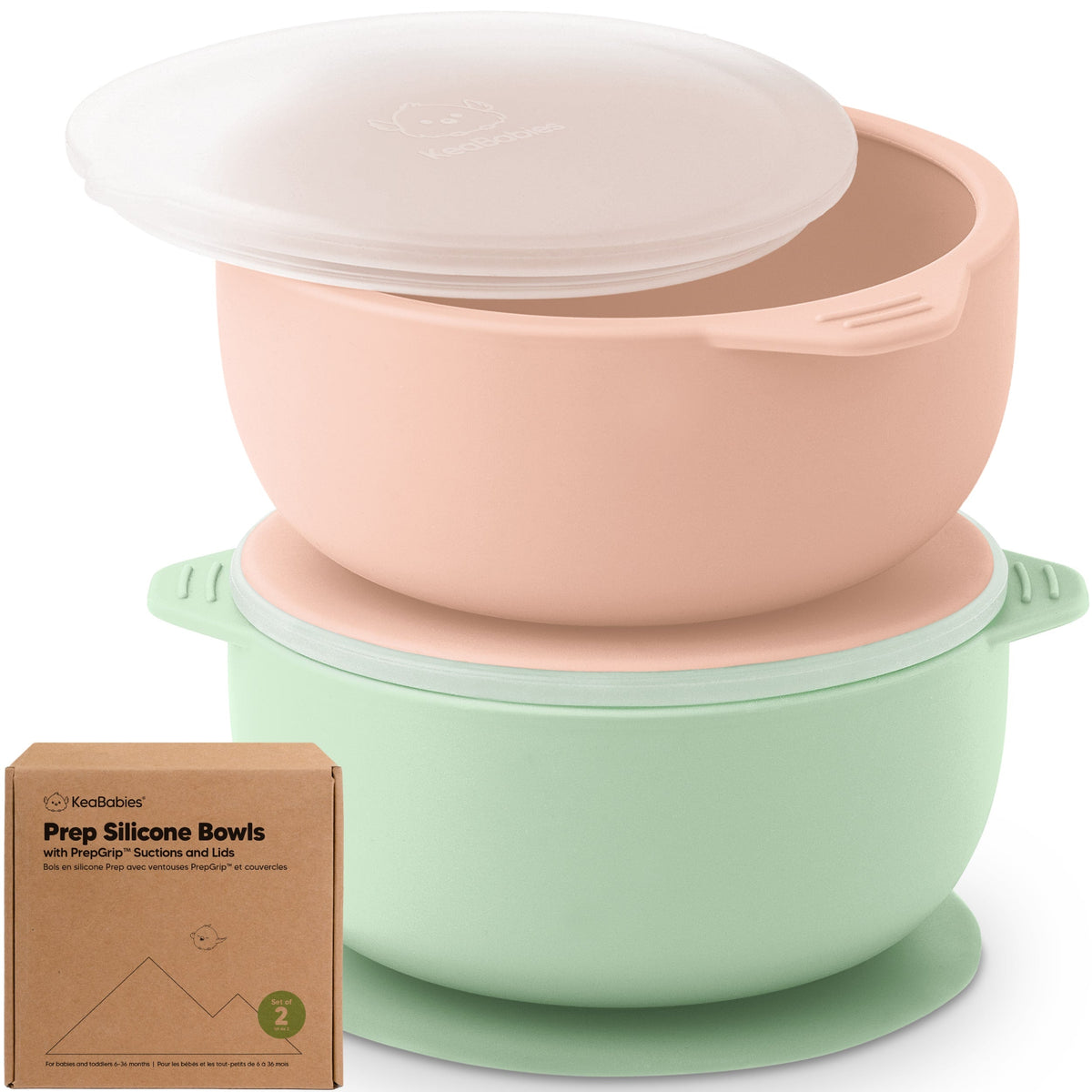 2-Pack Baby Silicone Suction Bowls