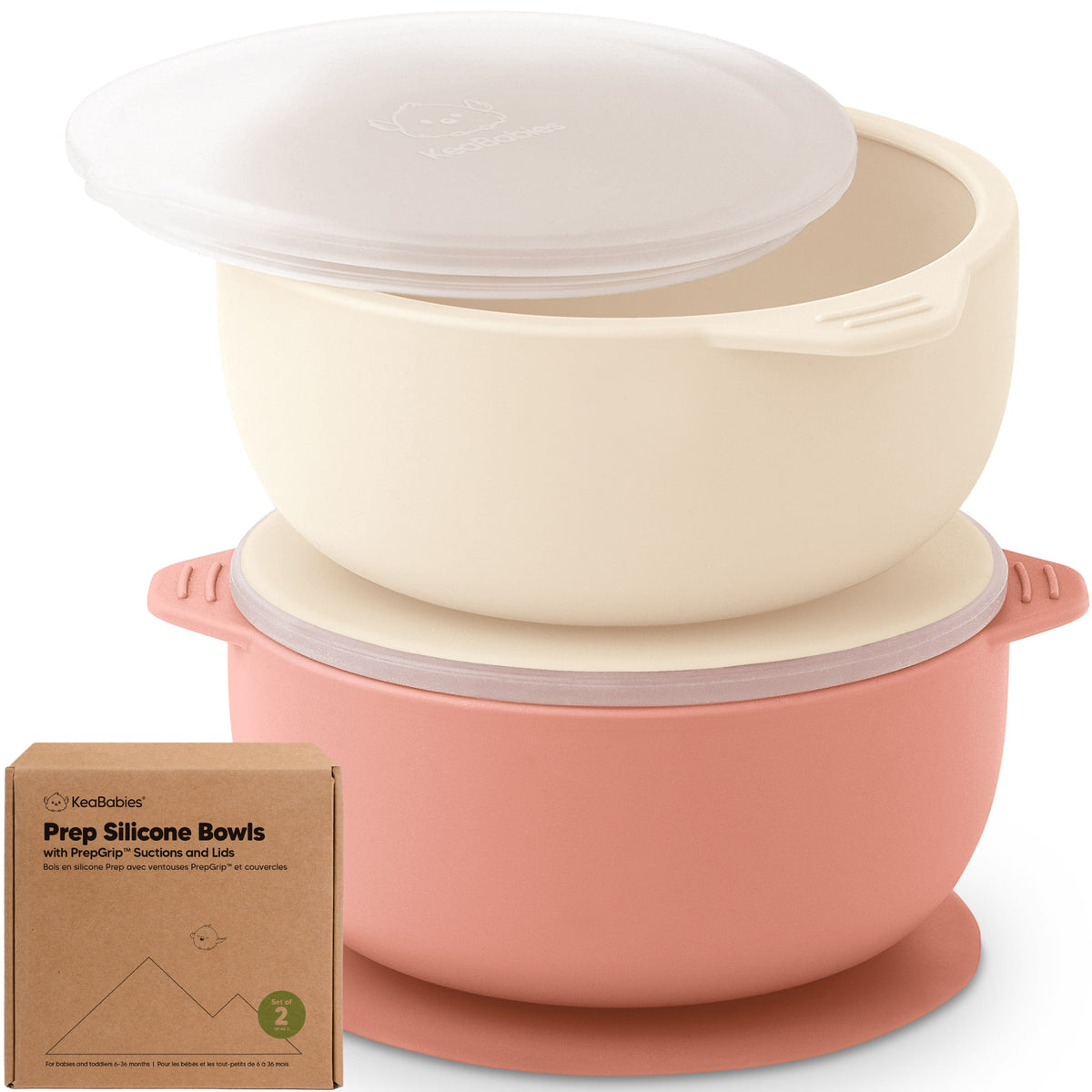 2-Pack Baby Silicone Suction Bowls