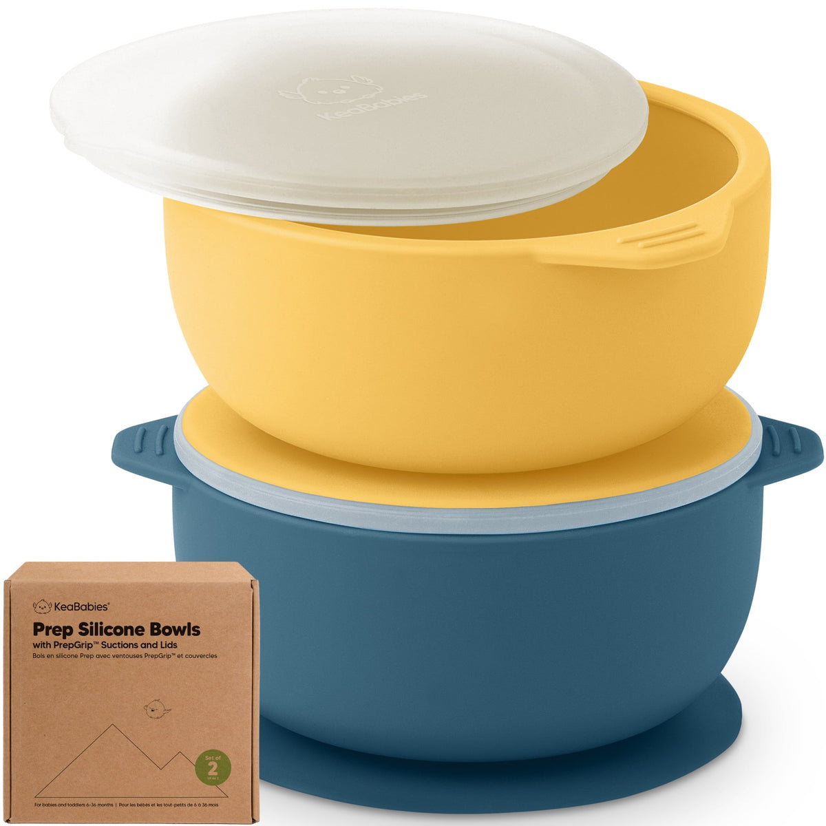 2-Pack Baby Silicone Suction Bowls