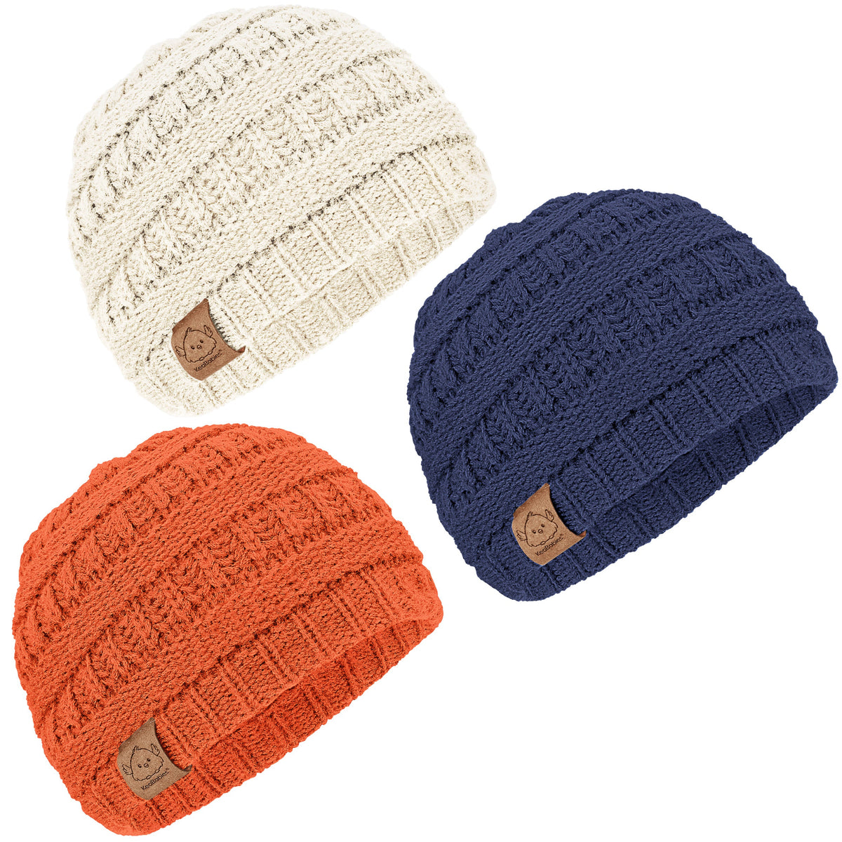 3-Pack Stretchy Baby Beanies