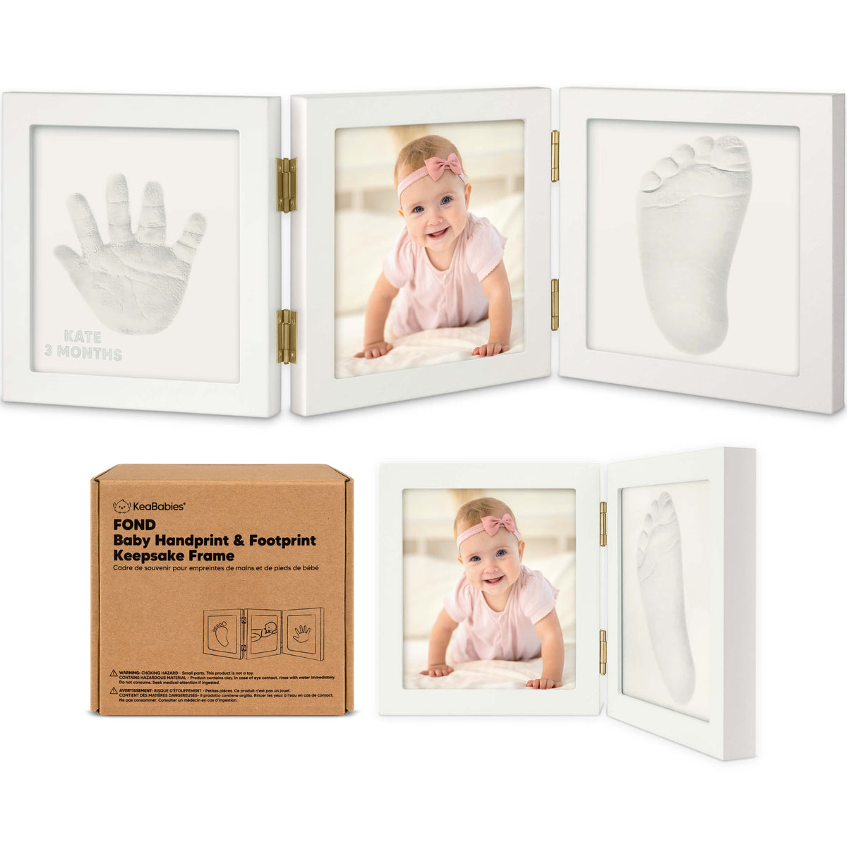 Baby Hand & Footprint Keepsake Frame (Classic)
