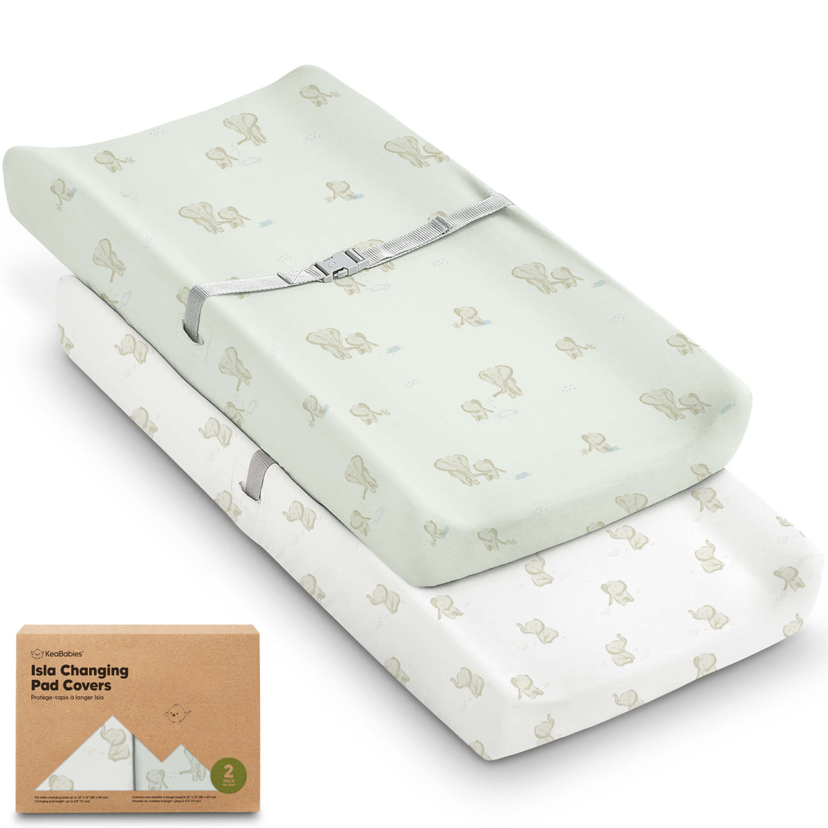 2-Pack Bamboo Changing Pad Covers