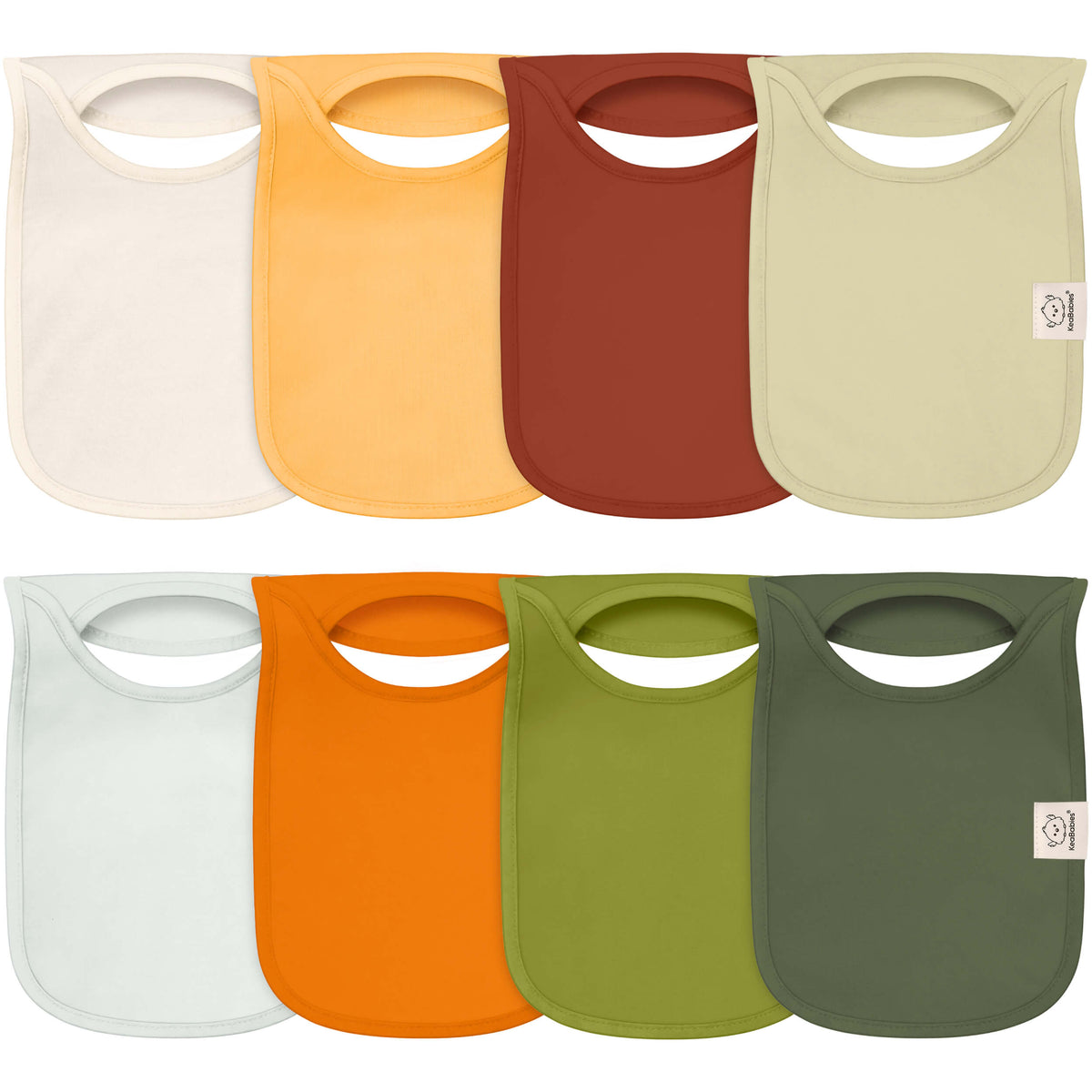 8-Pack Printed Drool Bibs