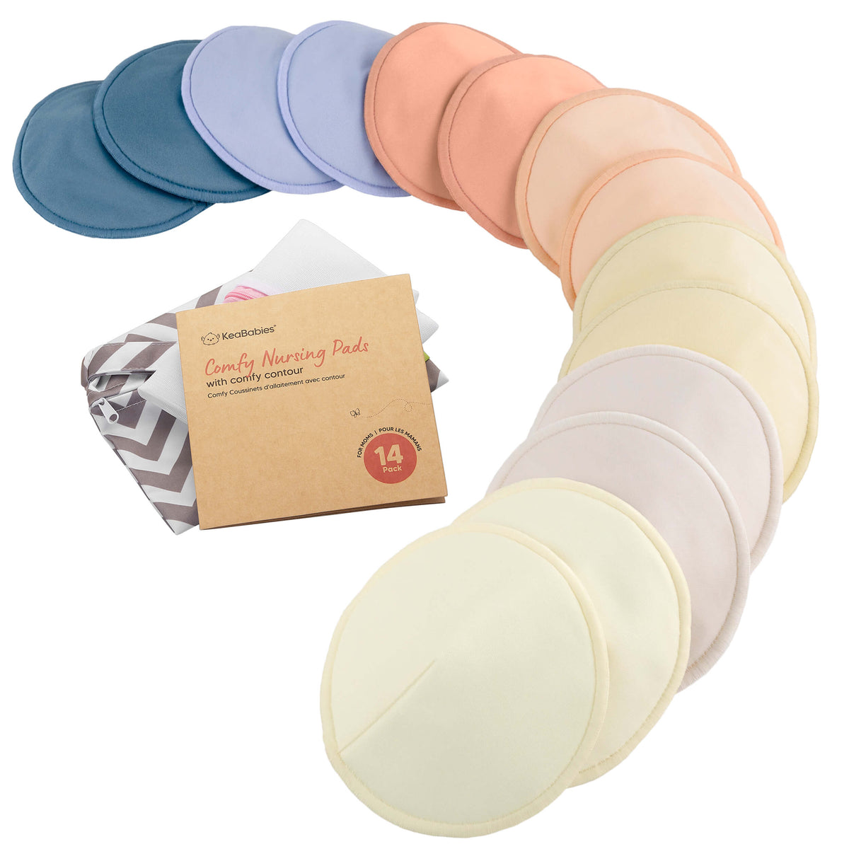 14-Pack Bamboo Nursing Pads (Sweetheart)