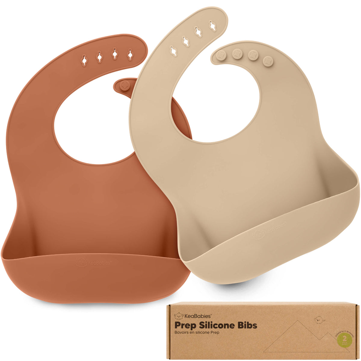 2-Pack Silicone Bibs