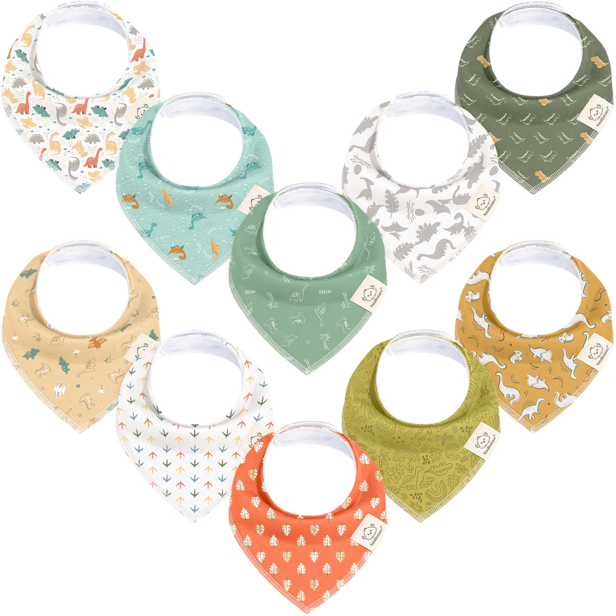 10-Pack Organic Bandana Bibs