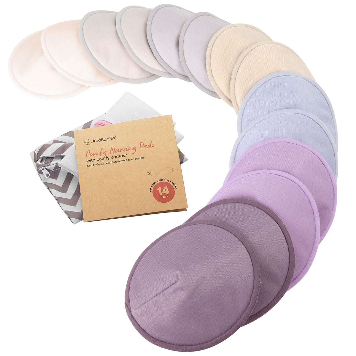 14-Pack Bamboo Nursing Pads (Violet)