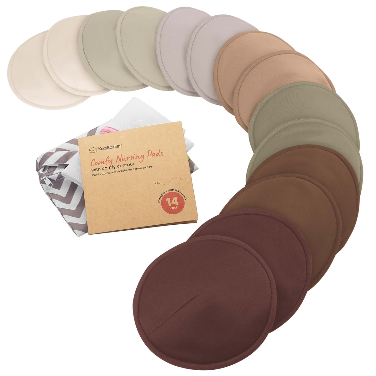 14-Pack Bamboo Nursing Pads (Sable)