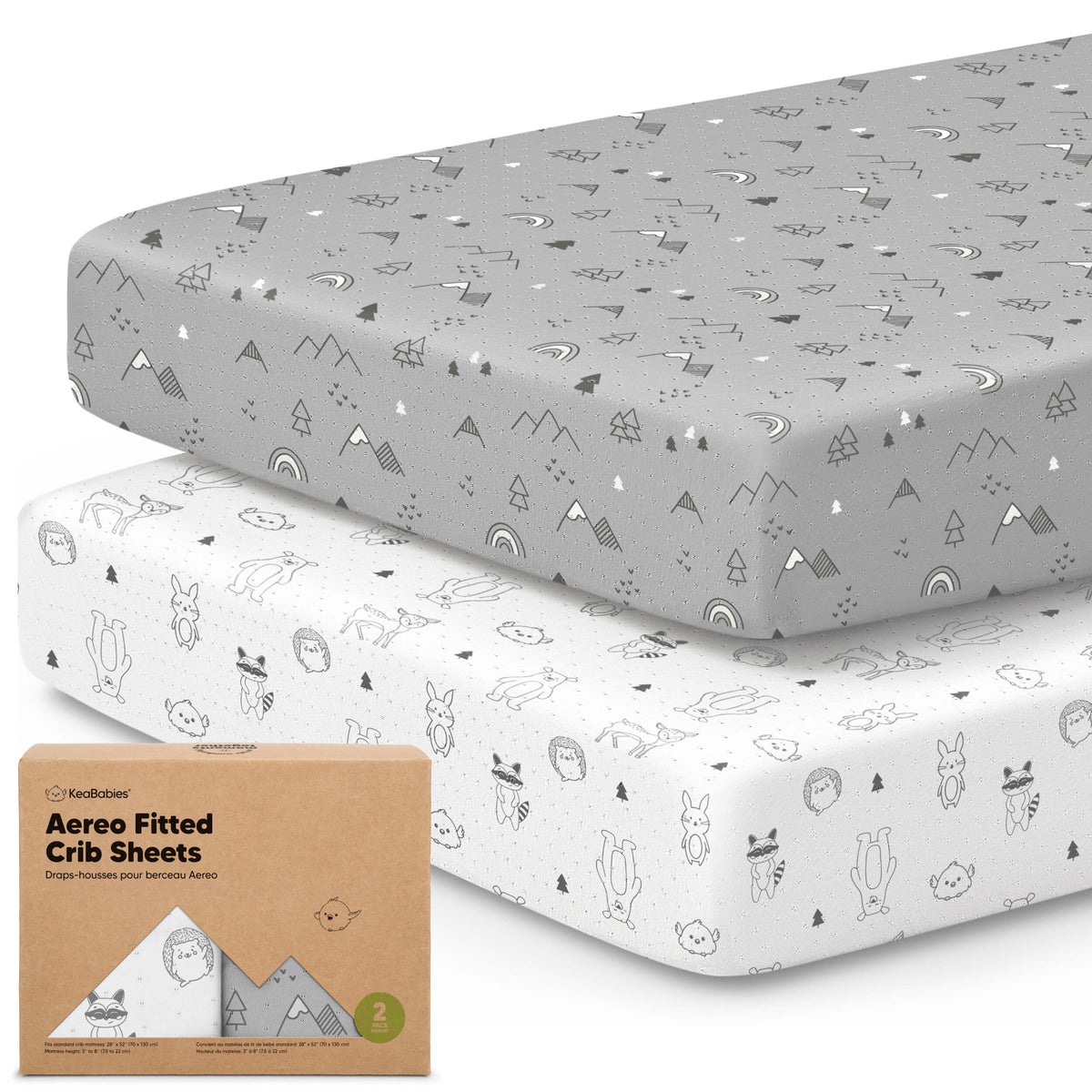 2-Pack Fitted Crib Sheets