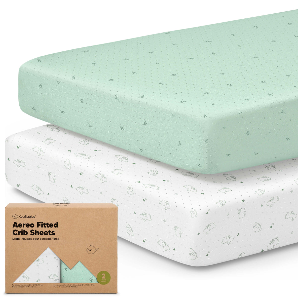 2-Pack Fitted Crib Sheets