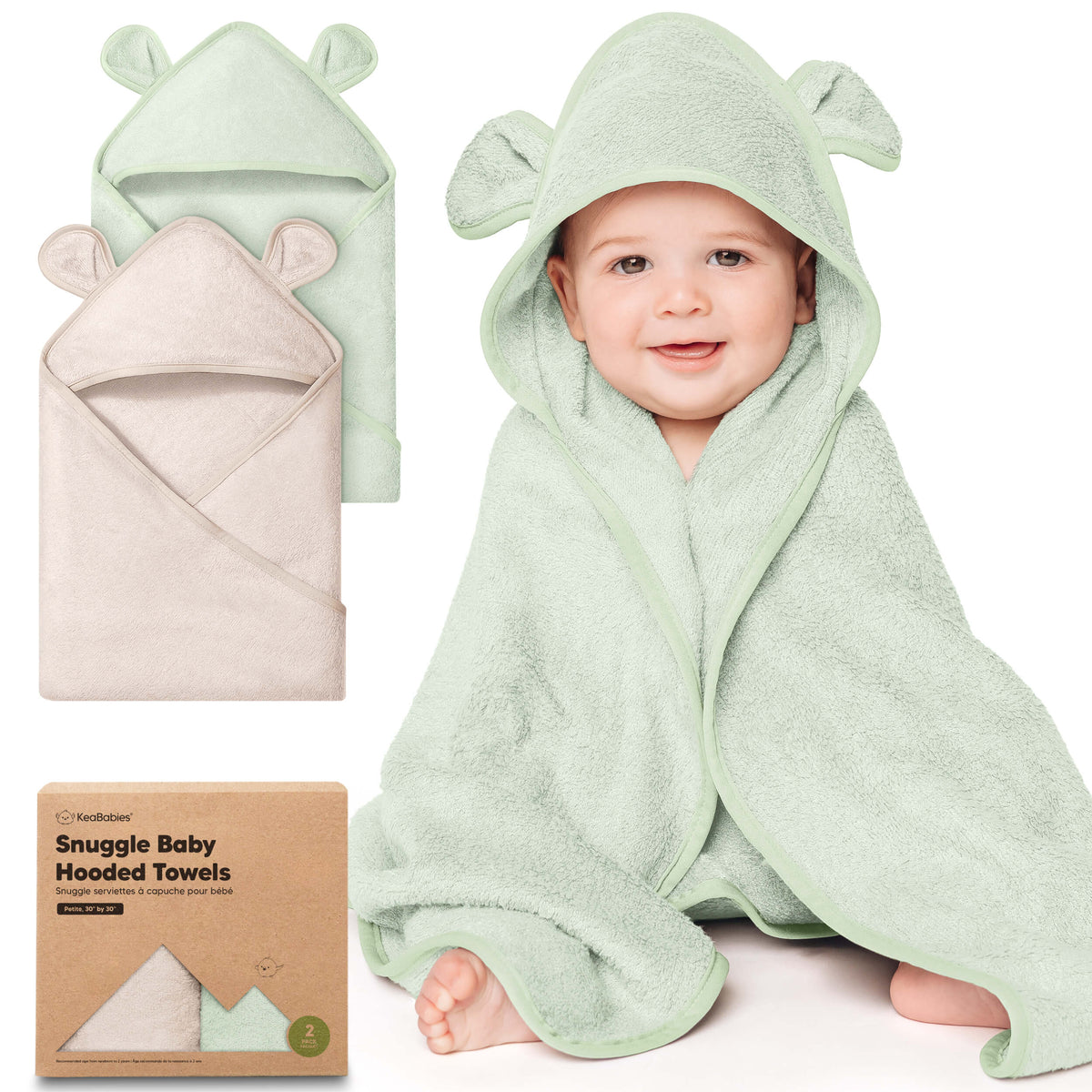2-Pack Baby Hooded Towels