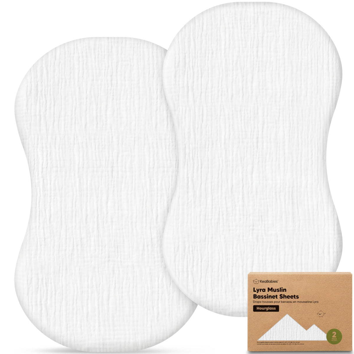 2-Pack Muslin Bassinet Sheets