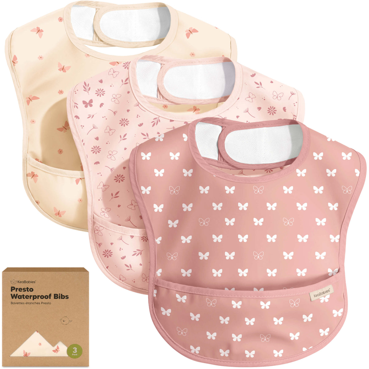 3-Pack Waterproof Baby Bibs