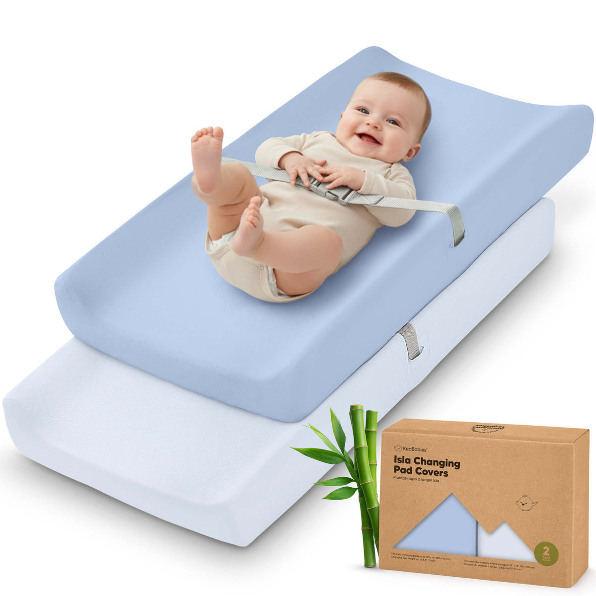 2-Pack Bamboo Changing Pad Covers